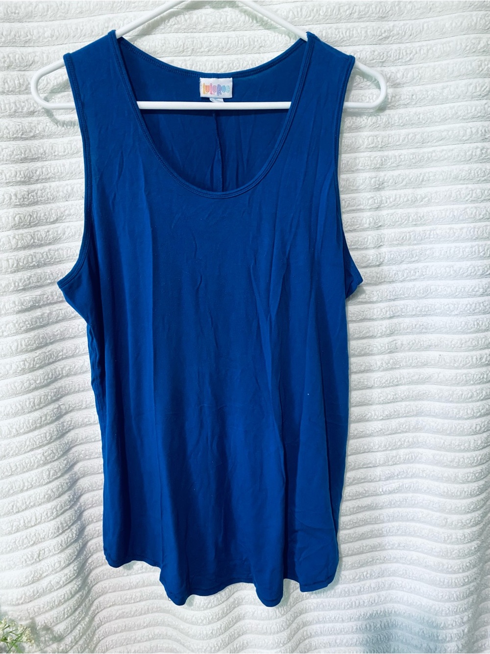 LuLaRoe Royal Blue Sleeveless Scoop Neck Tunic